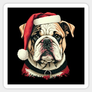 Bulldog Christmas Sticker